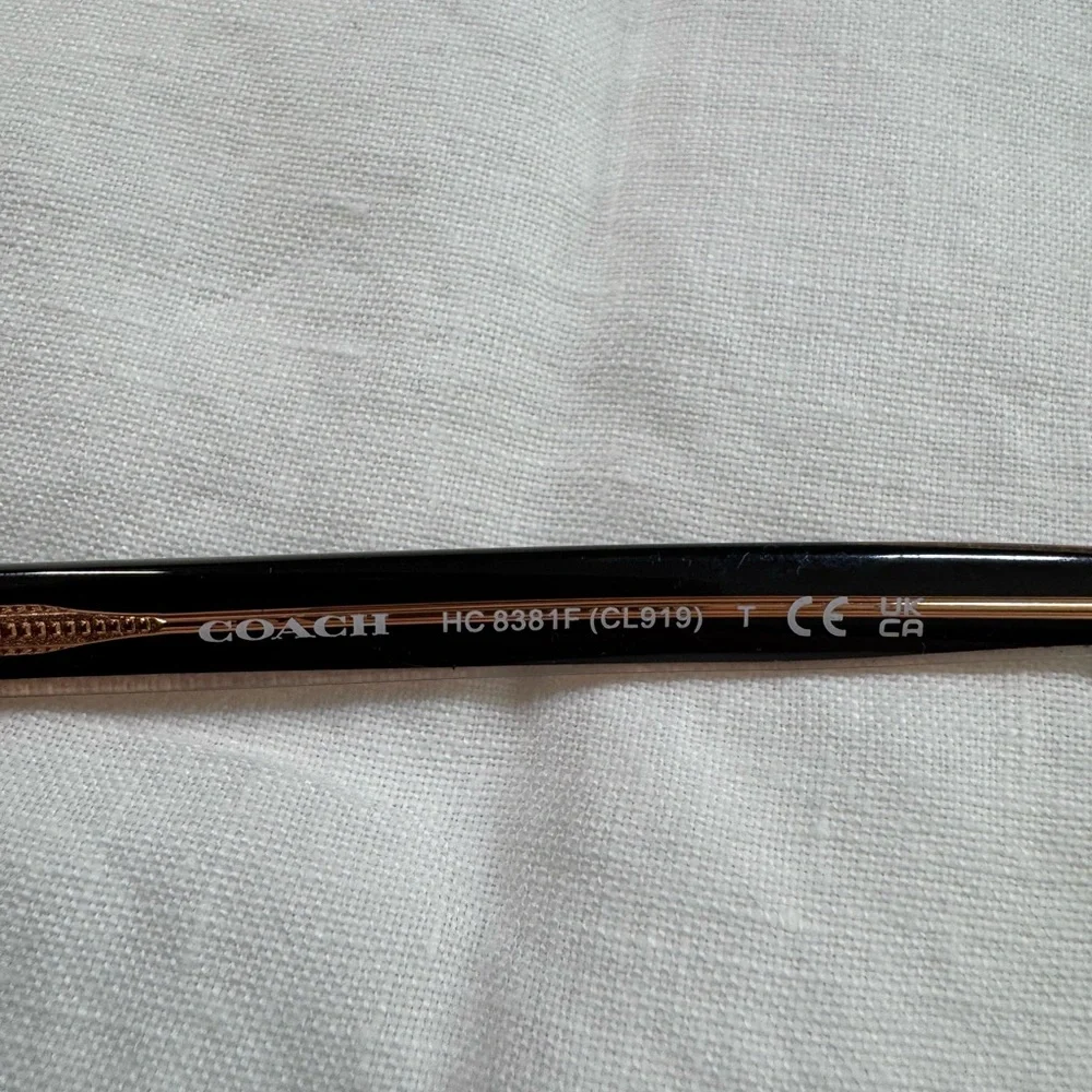 Coach Black Frame Sunglasses with Gradient Brown Lenses